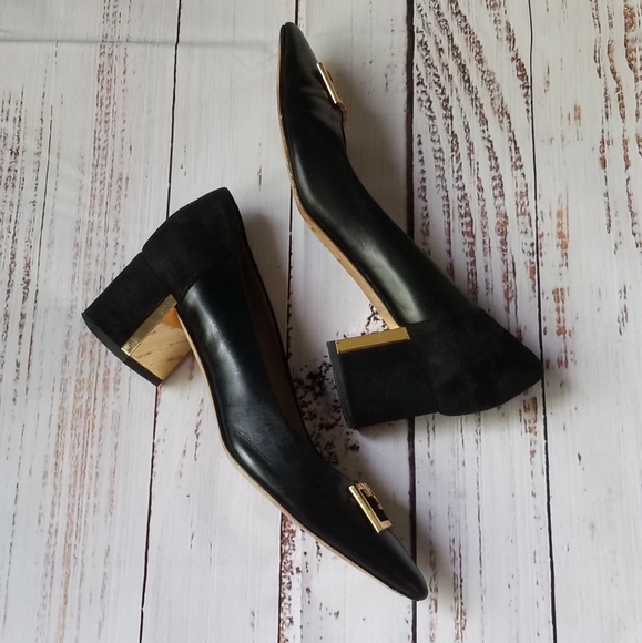 Tory Burch GiGi Leather Pointed Toe Pumps Black - Picture 11 of 15